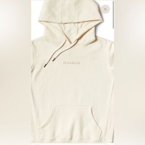 THE PICK Cream Embroidered PCKLBALL Unisex Hoodie medium NWT